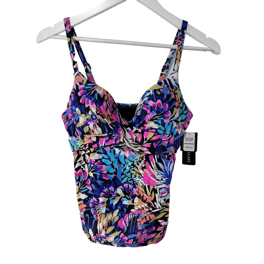NWT Island Escape Women’s Floral Swim Top 6 - Picture 3 of 13